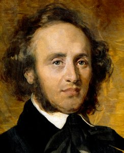 Ritratto di Felix Mendelssohn Bartholdy (1809-1847) compositore tedesco da Unknown artist