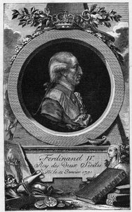 Ritratto di Ferdinando I delle Due Sicilie (o Ferdinando IV di Napoli) (1751-1825) - Incisione del XIX secolo da Unknown artist