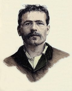 Ritratto di François Claudius Koenigstein (1859-1892), attivista anarchico francese. Incisione del XIX secolo da Unknown artist