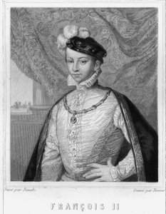 Ritratto di Francesco II (1544 - 1560), Re di Francia - in "Storia dei Francesi" di Lavallée, incisione, sd da Unknown artist