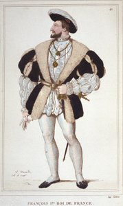 Ritratto di Francesco I (1494 - 1547) Incisione del 1830 da Unknown artist