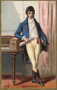 Ritratto di François Adrien Boieldieu, compositore francese (cromolitografia della fine del XIX secolo)
