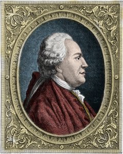 Ritratto di Franz-Anton Mesmer (1734-1815), medico tedesco, fondatore della teoria del magnetismo animale (mesmerismo). Incisione a colori del XIX secolo da Unknown artist
