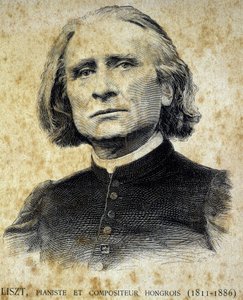 Ritratto di Franz Liszt, pianista e compositore ungherese (1811 - 1886) - in "I Contemporanei", fine XIX secolo da Unknown artist