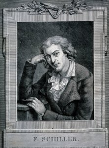 Ritratto di Friedrich von Schiller, poeta e drammaturgo tedesco da Unknown artist