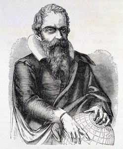 Ritratto di Galileo Galilei detto Galileo (1564 - 1642), incisione XIX secolo da Unknown artist