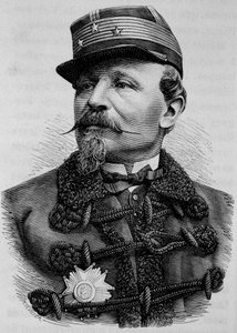 Ritratto del Generale Chanzy (1823 - 1883). Incisione della fine del XIX secolo in "Storia di Francia" di H. Martin