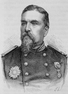 Ritratto del generale Ducrot (1817 - 1882). Incisione della fine del XIX secolo in 