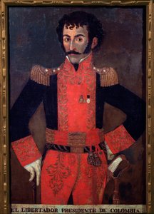 Ritratto del generale Santander, militare e statista colombiano