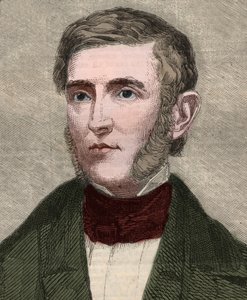 Ritratto di George Bancroft (1800-1891), storico e politico americano. Incisione in "The Illustrated London News" del 23 gennaio 1858.
