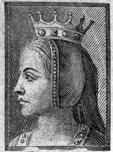 Ritratto di Gerberga di Sassonia, Regina di Francia, moglie di Luigi IV d