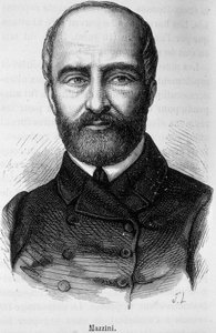 Ritratto di Giuseppe Mazzini, patriota e rivoluzionario italiano (1805 o 1808 - 1872)