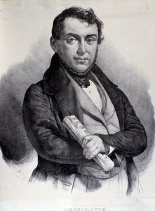 Ritratto di Giuseppe Saverio Mercadante (litografia) da Unknown artist