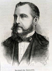Ritratto del Granduca Costantino (1779 - 1831), Vice Re di Polonia. Incisione della fine del XIX secolo in 