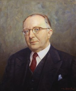 Ritratto di Guido Ucelli, fondatore del Museo Nazionale della Scienza e della Tecnologia Leonardo da Vinci di Milano da Unknown artist
