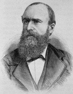 Ritratto di Gustave Flourens (1838 - 1871). Incisione della fine del XIX secolo in "Histoire de France" di H. Martin