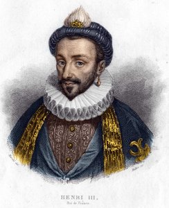 Ritratto di Enrico III (1551 - 1589), re di Francia incisione XIX secolo