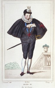 Ritratto di Enrico III (1551 - 1589), Re di Francia. incisione del 1830 da Unknown artist