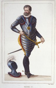 Ritratto di Enrico IV (1553-1610), Re di Francia. Incisione del 1830. da Unknown artist