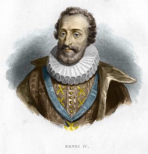 Ritratto di Enrico IV (1553 - 1610), Re di Francia, incisione del XIX secolo da Unknown artist