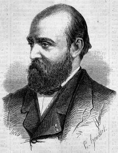 Ritratto di Henry Murger (1822-1861), scrittore francese. Incisione in 