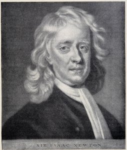 Ritratto di Isaac Newton vicino all