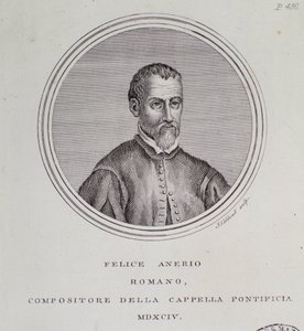 Ritratto del compositore italiano Felice Anerio da Unknown artist