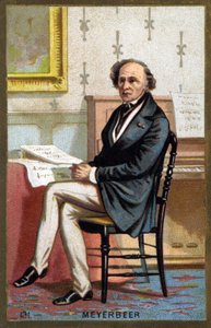 Ritratto di Jakob Liebmann Meyerbeer (1791-1864), compositore tedesco. Cromolitografia della fine del XIX secolo.
