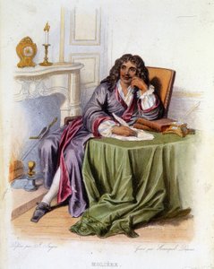 Ritratto di Jean-Baptiste Poquelin detto Molière, drammaturgo e attore francese (1622-1673) - in 