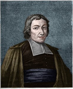 Ritratto di Jean Baptiste De La Salle (1651-1719) religioso francese, fondatore della congregazione dei Fratelli delle Scuole Cristiane. Incisione del XIX secolo da Unknown artist
