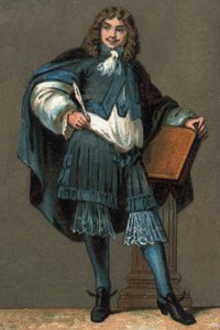 Ritratto di Jean Baptiste Poquelin detto Molière (1622-1673) Cromolitografia circa 1890