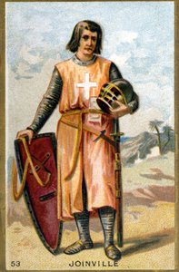 Ritratto di Jean de Joinville (1225 - 1317), cronista francese (cromolitografia del XIX secolo)