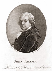 Ritratto di John Adams (1735 - 1826), 2° Presidente degli Stati Uniti (1797 - 1801). Incisione del XIX secolo. da Unknown artist