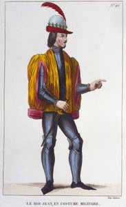 Ritratto di Giovanni II il Buono in costume militare (1319 - 1364), Re di Francia incisione del 1830 da Unknown artist