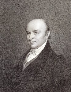 Ritratto di John Quincy Adams (1767-1848), figlio del Presidente John Adams e Presidente degli Stati Uniti (1825-1829). Incisione XIX secolo da Unknown artist