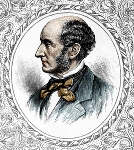 Ritratto di John Stuart Mill. Filosofo ed economista britannico (1806-1873) da Unknown artist