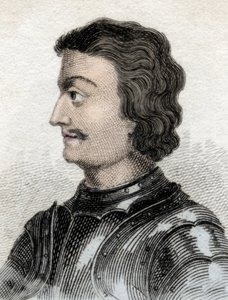 Ritratto di Giovanni di Scozia o Giovanni di Balliol (ca. 1248-ca. 1315), Re di Scozia. Incisione del XIX secolo da Unknown artist