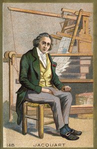 Ritratto di Joseph Marie Jacquard (1752-1834), meccanico francese davanti al suo telaio automatico da Unknown artist