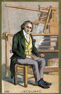 Ritratto di Joseph Marie Jacquard (1752-1834), meccanico francese inventore del telaio. Cromolitografia della fine del XIX secolo da Unknown artist