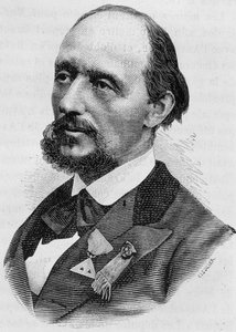 Ritratto di Jules Bergeret (1839 - 1905). Incisione della fine del XIX secolo in 