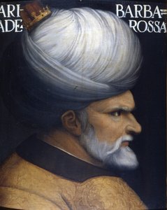 Ritratto di Khayr Al-Din Barbarossa (1476-1546), fondatore con suo fratello della Reggenza di Algeri da Unknown artist