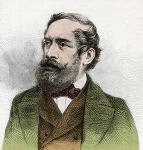 Ritratto di Lajos Kossuth (1802-1894), politico ungherese - Incisione da "The Illustrous World"