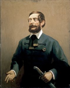 Ritratto di Lajos Kossuth, statista e rivoluzionario ungherese, 1870 circa (dipinto)