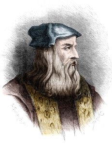 Ritratto di Leonardo da Vinci (1452-1519), pittore italiano da Unknown artist