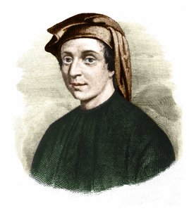 Ritratto di Leonardo Fibonacci (1170-1245). (Leonardo da Pisa). Matematico italiano
