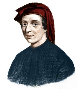 Ritratto di Leonardo Fibonacci (1170-1245). (Leonardo da Pisa). Matematico italiano.