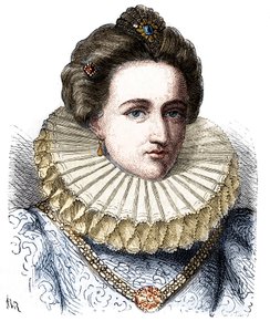 Ritratto di Leonora Dori (o Dosi) detta Galigai, marescialla di Ancora (1568-1617). Indossa un colletto a gorgiera - in "Histoire de France populaire" di Henri Martin da Unknown artist