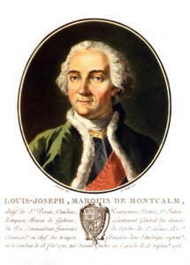 Ritratto di Louis-Joseph, Marchese di Montcalm di Saint-Véran (1712-1759). Generale francese, morì cercando di difendere Quebec contro gli inglesi. Incisione del XIX secolo.