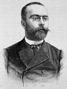 Ritratto di Louis Barthou (1862 - 1934). Incisione della fine del XIX secolo in 