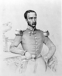 Ritratto di Louis Eugène Cavaignac (1802 - 1857), generale e politico francese. Incisione ca. 1848 da Unknown artist